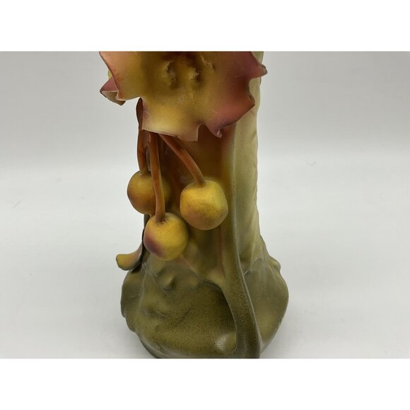 Royal Dux Antique Amphora Austrian Art Nouveau Cherries and Blossoms Vase 8.25" - Picture 12 of 16